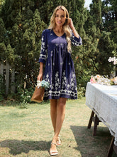 EMERY ROSE Women's Short Long Sleeve V-Neck Dress, Fashionable And Suitable For Summer